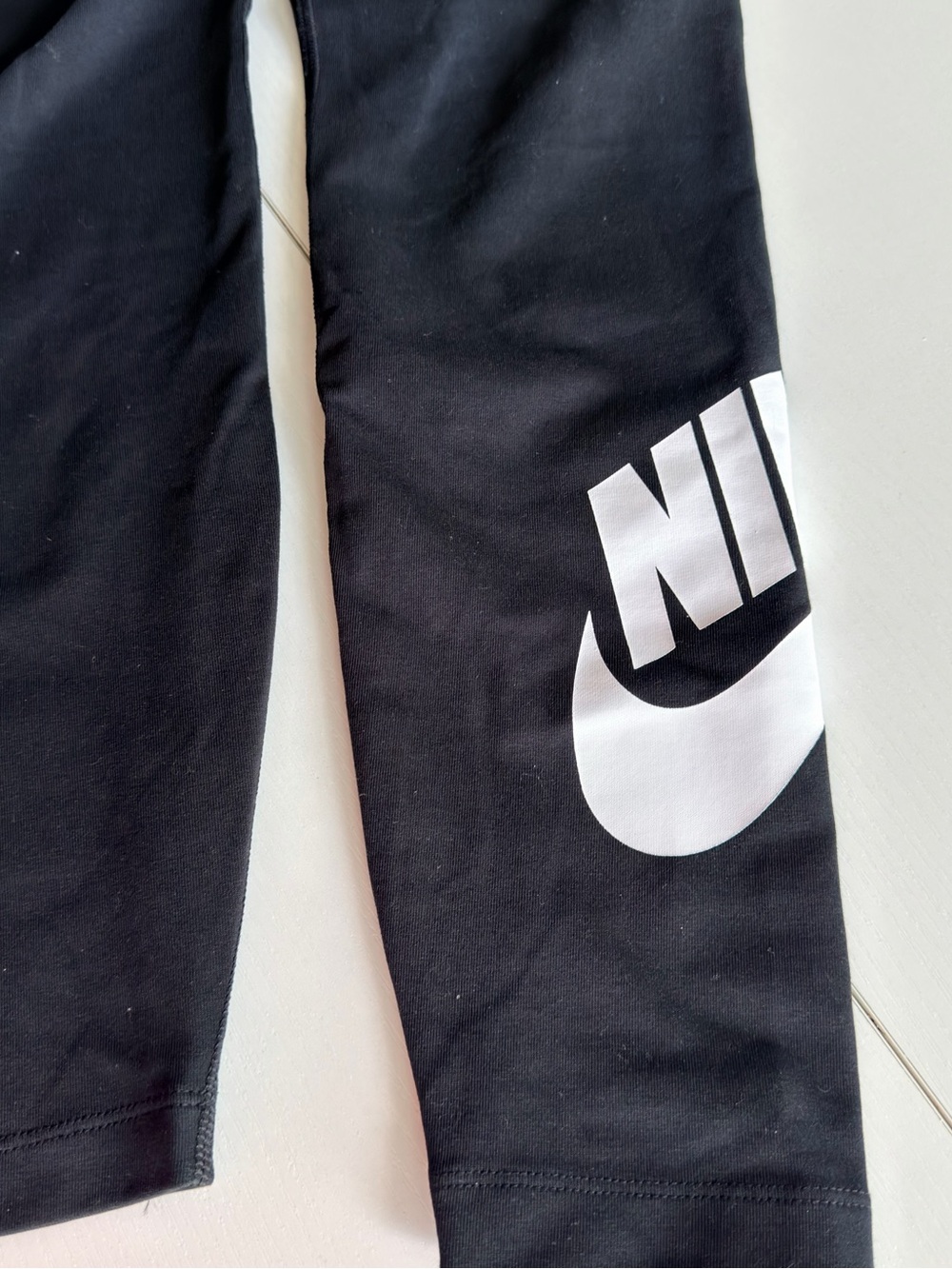 Nike Black Leggings with White Nike Swoosh - Picture 5 of 5